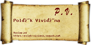 Polák Viviána névjegykártya